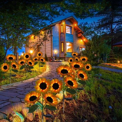 Садовые уличные светильники на солнечной батарее Sunflowers, 2 шт-3