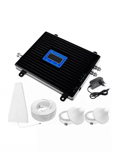 Усилитель сигнала связи Power Signal Double Black 900/1800/2100 MHz (для 2G, 3G, 4G) 70 dBi, кабель 15 м., комплект с двумя внутренними антеннами-2
